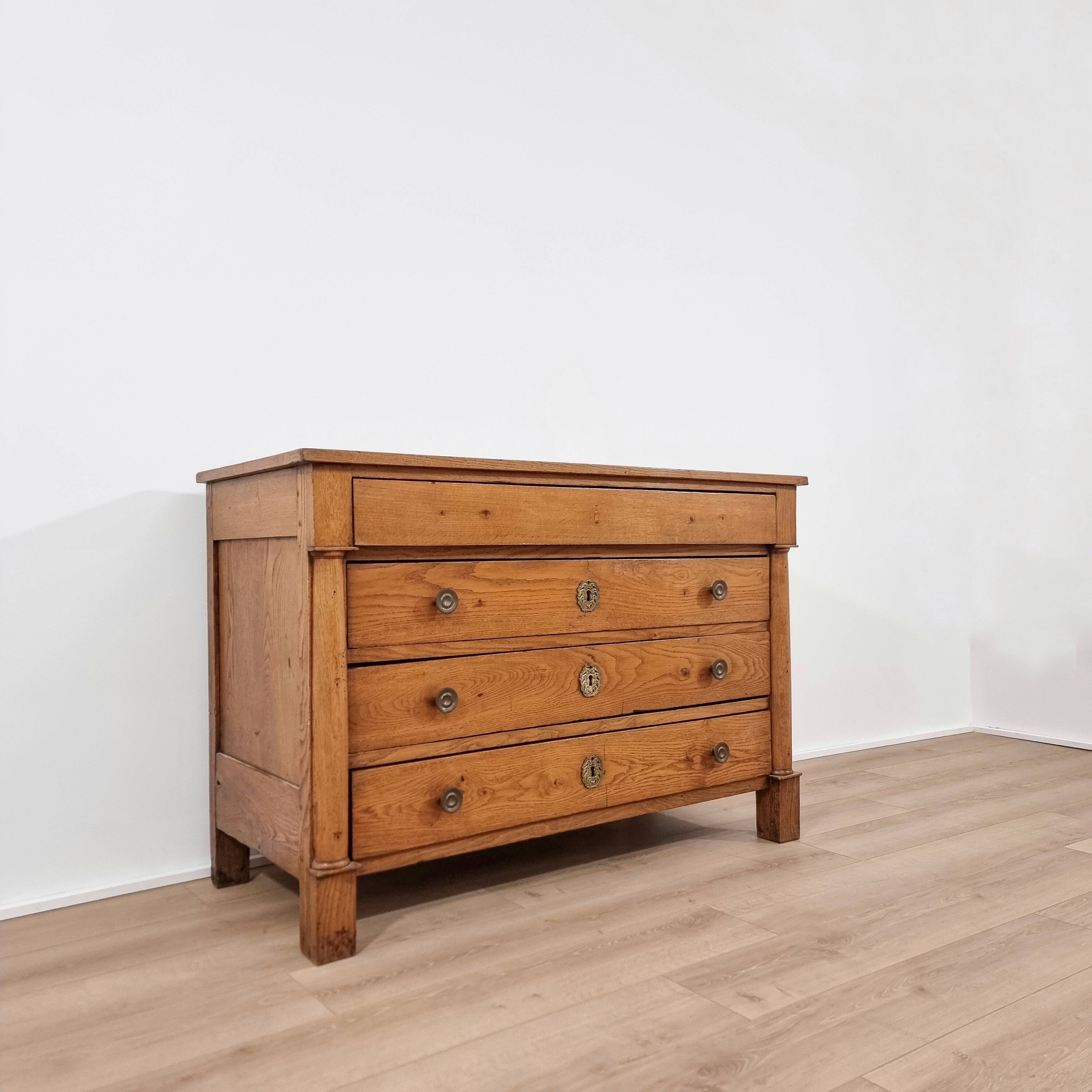 19th century solid wood chest of drawers