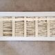 White art-deco mirror 134x32cm
