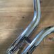 Vintage 70s table in tubular chrome and smoked glass