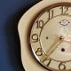 Vintage Formica clock silent asymmetrical wall pendulum "Yellow Lora"