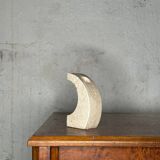 Travertine candle holder