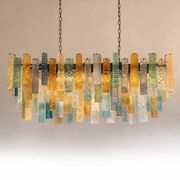 Luxury Italian Rectangular Listelli Murano Glass Chandelier – By Simoeng