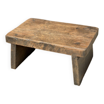 Small stool, side stool in old teak, footrest