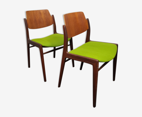 Two Vintage Teak Dining Chairs Selency, Vintage Teak Outdoor Furniture