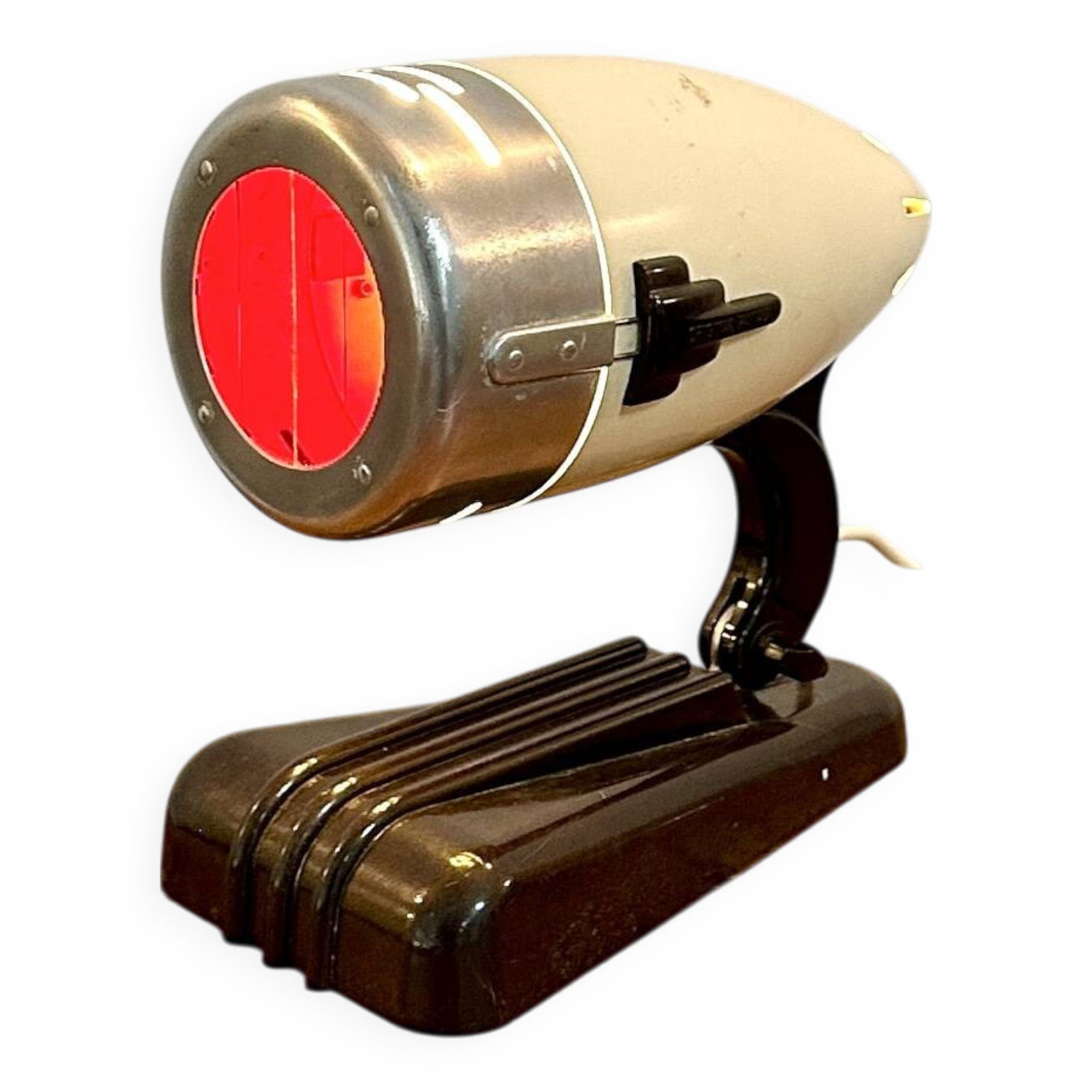 Bakelite and chromed metal lamp - 1950s - Bauhaus style - Sollux Hanau