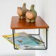 Vintage Floating Wall Shelf, Teak String Rack 60's Design