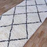 Tapis oued zem de couloir fait main taille 75 x 300 cm
