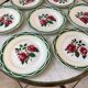 Set of 6 dessert plates Digoin Sarreguemines model "Mireille" years 30-40