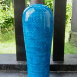 Vase flacon turquoise de Nils Khaler Danemark 1965