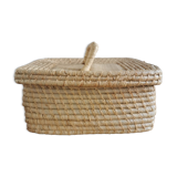 Vintage wicker suitcase