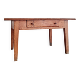 Low farm table with drawer