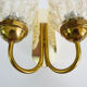 Graewe vintage wall applique double lights, amber bubble glasses. Year 50 60