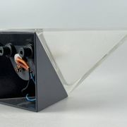 60s 70s Peill & Putzler Cube wall lamp Wall Sconce Ice Glass Space Age