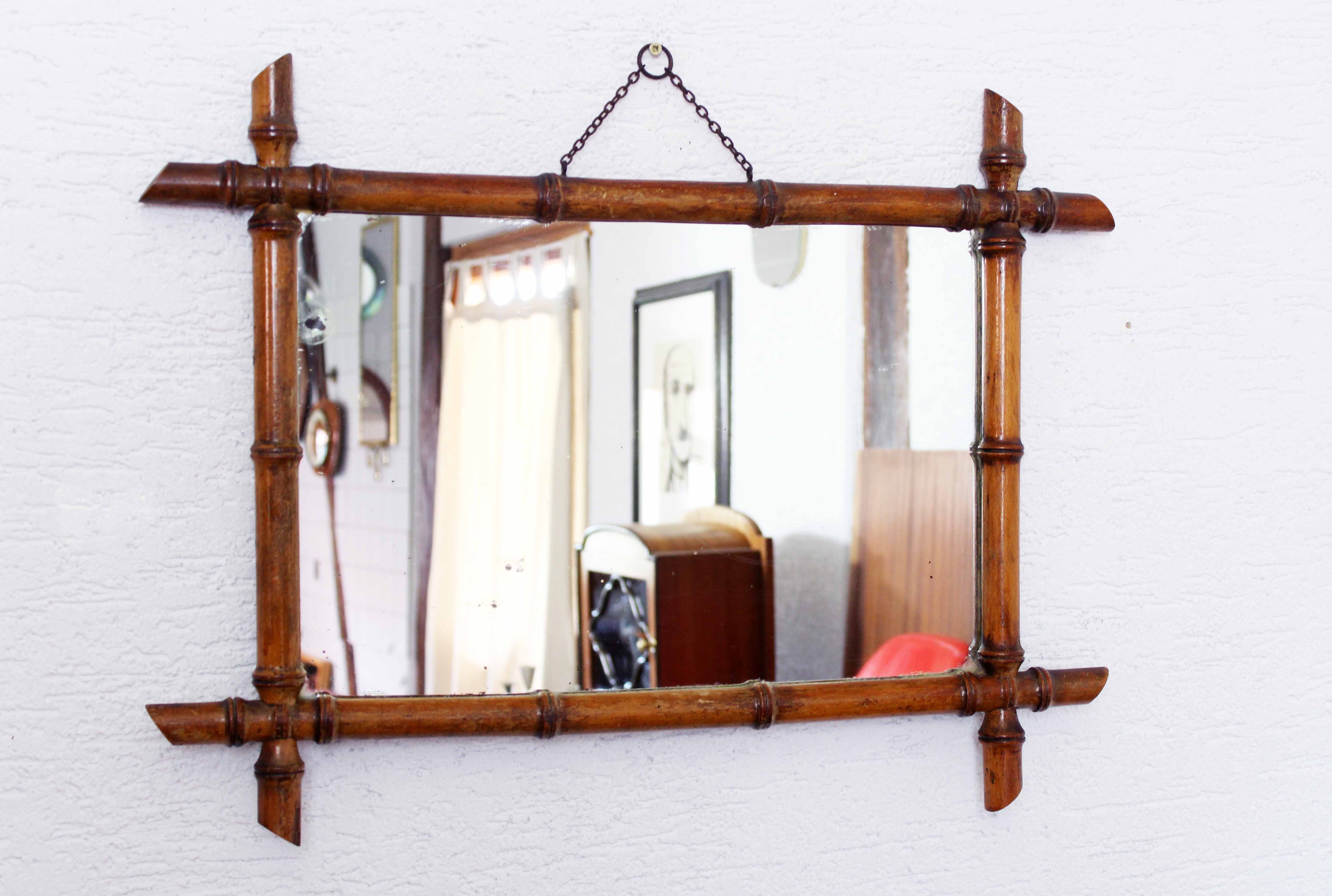 Vintage "bamboo" mirror