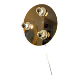 Vintage Pop Art Space Age Bronze mirrored Wall Lamp, Eglo, Germany, 1980s