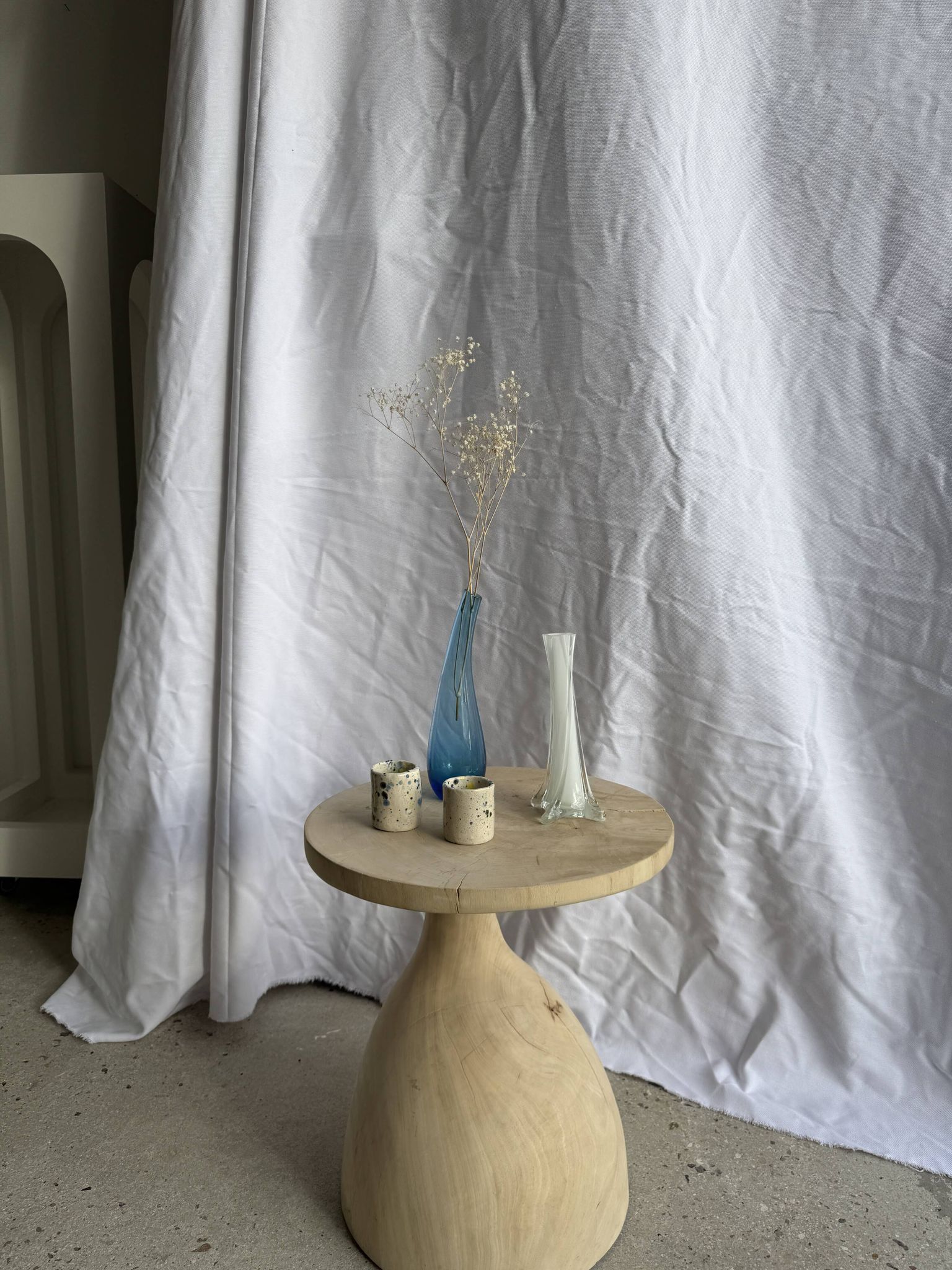 Blue soliflore vase H25 D7