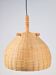 Scandinavian Wicker Rattan and Pine Pendant Lamp, 1960s