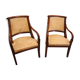 Pair of mahogany armchairs XIX Restoration