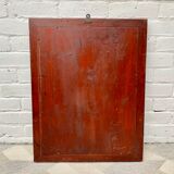 Wall mirror rectangular marquetry wood frame