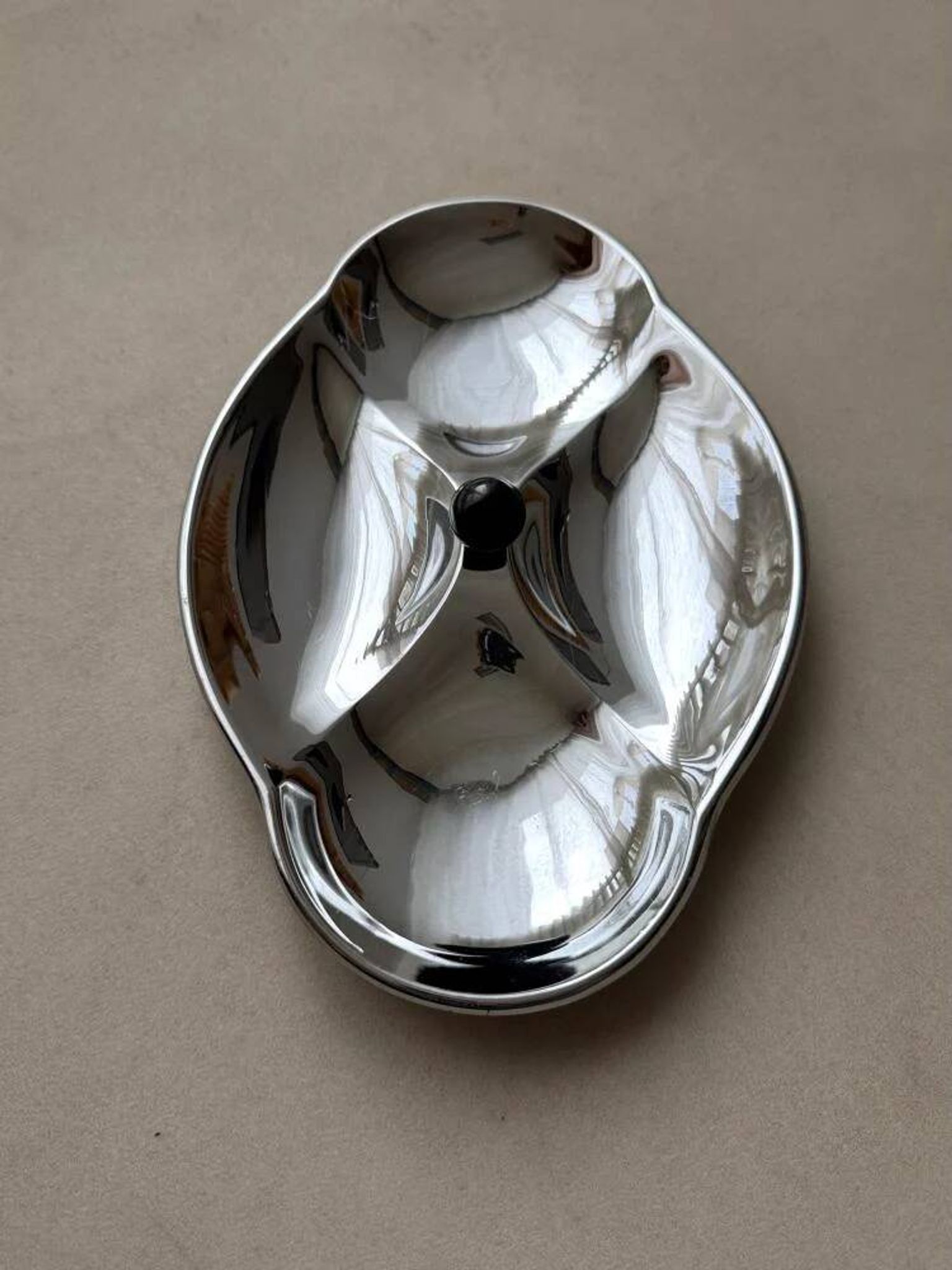 Swedish chrome serving dish 1960s