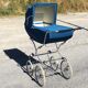 Vintage Landau Aubert duck blue velvet - 70s