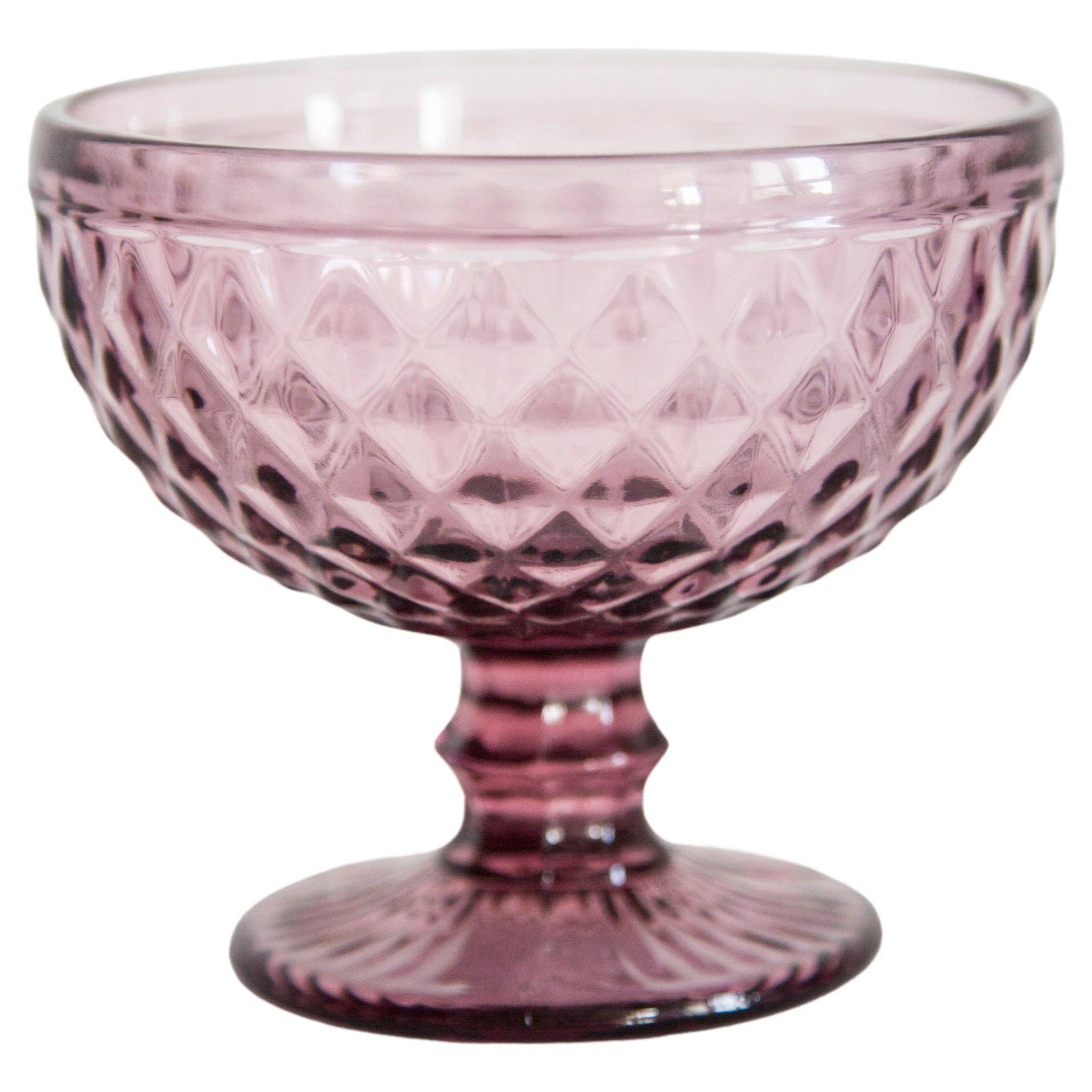 Vintage purple glass sugar bowl from the mid-century, Italy, 1960s.