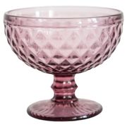Vintage purple glass sugar bowl from the mid-century, Italy, 1960s.