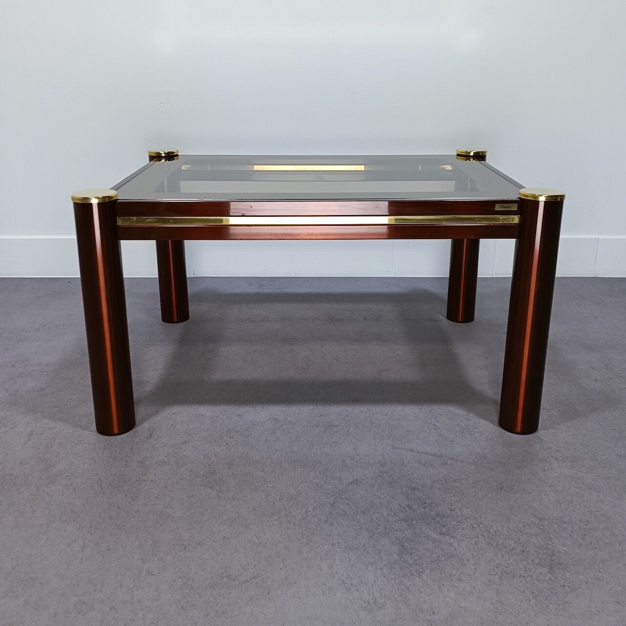 Fadem burgundy and gold salon table