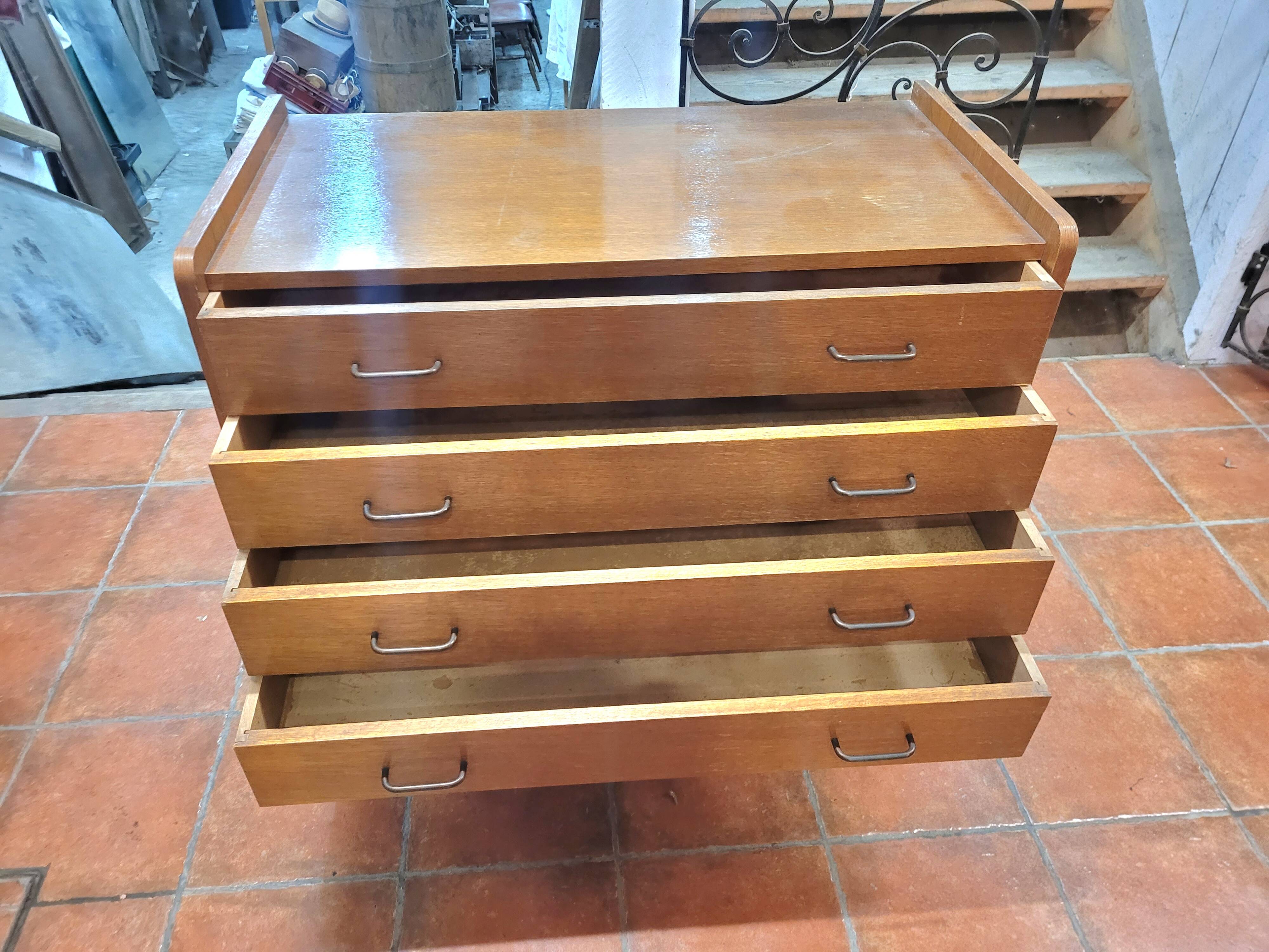 Vintage oak chest of drawers from the 60s
