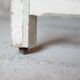 Antique wooden table, wheeled side table, kitchen table, interior decoration