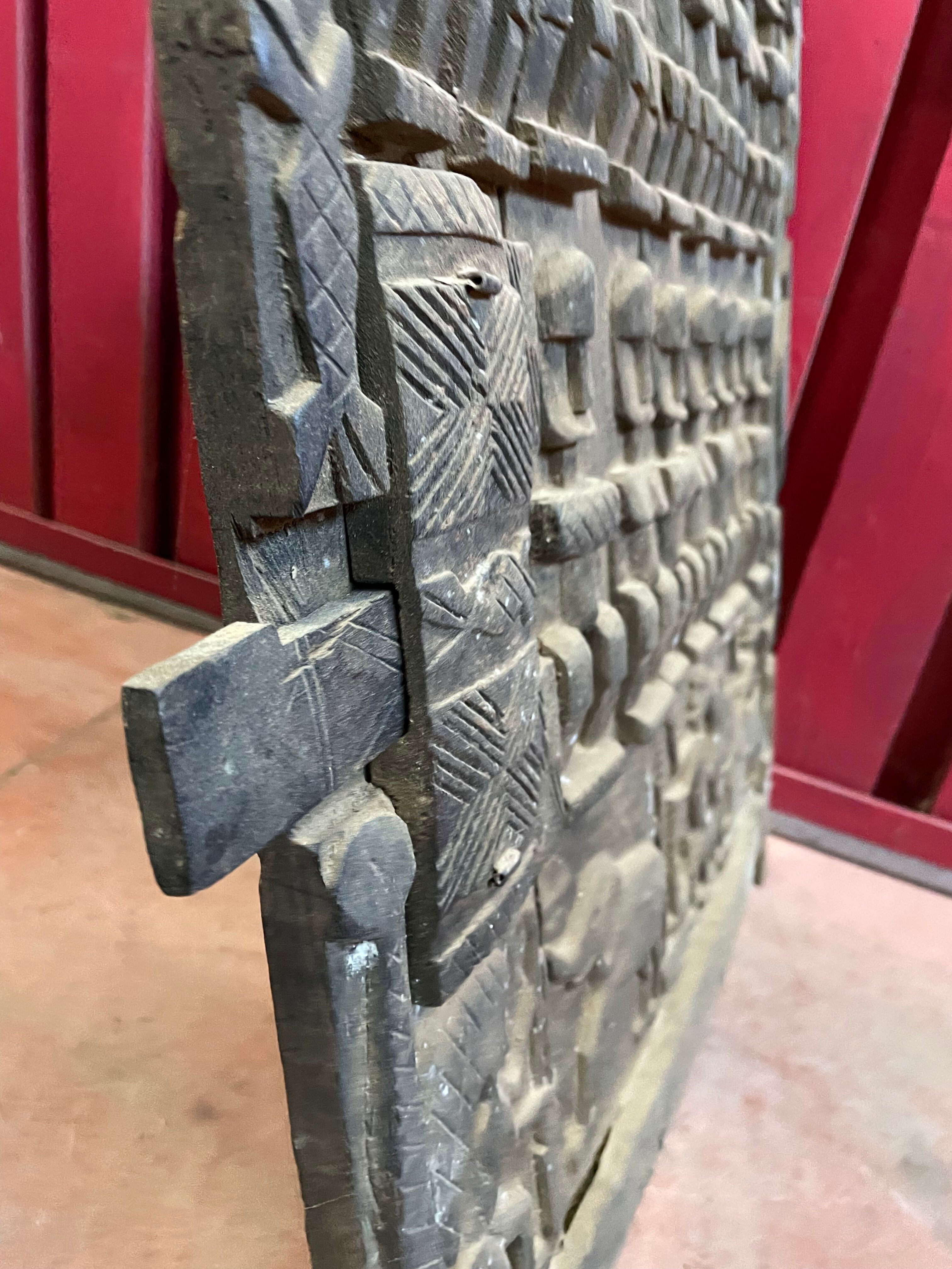 Mali, former Dogon attic shutter with its lock.