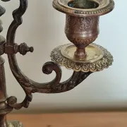 four-light candelabrum in chiselled brass from the 19th century