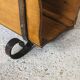 Vintage wooden and wrought iron magazine rack circa 1950s