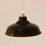 Black Industrial Pendant Lamp, 1950's, Spain
