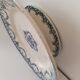 E. Bourgeois footed plate – Excelsior blue decoration, late 19th century