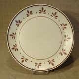 Round dish earthenware Salins decoration Jurançon hand painted vintage