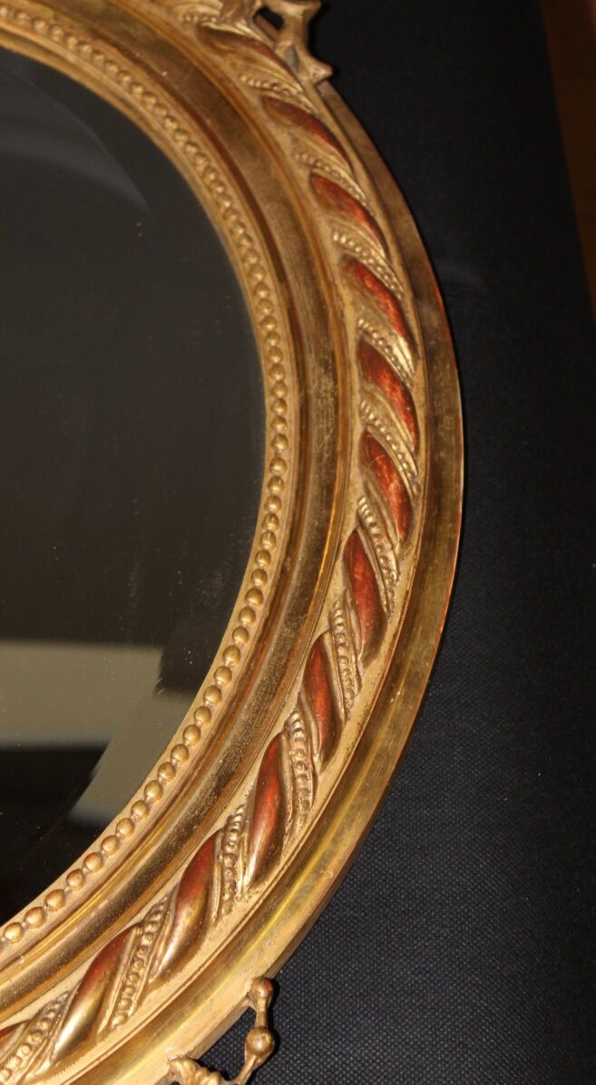 Miroir ovale Napoléon III 56x92cm