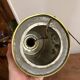 Ancien Lampe Poser Faïence Style Delft Motif Bleu Tulipe Floral