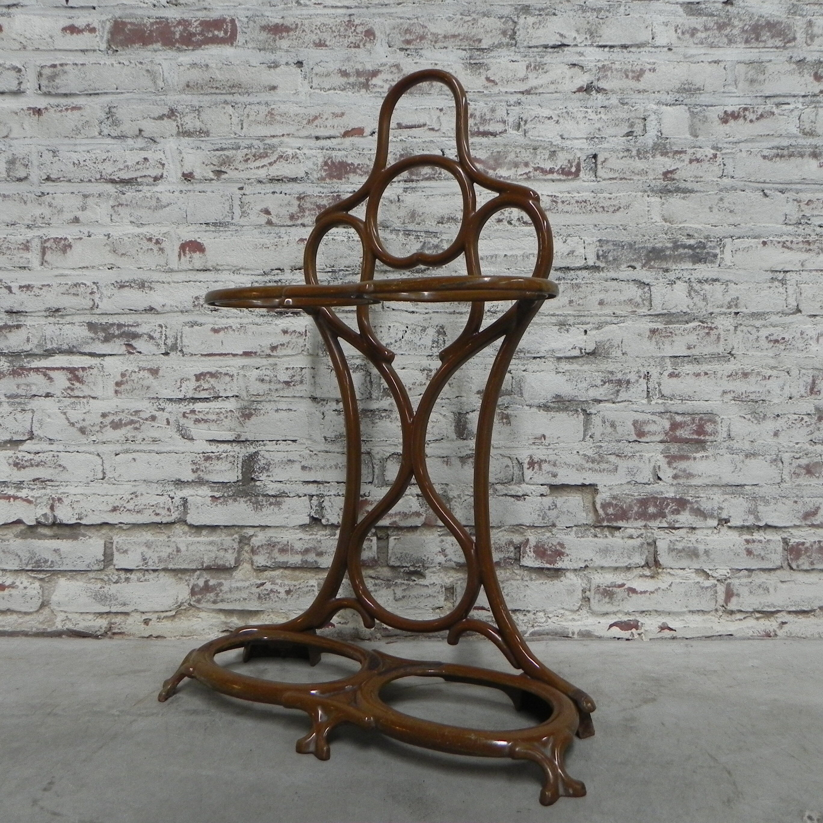 Art Nouveau, cast iron umbrella stand Fonderie Corneau Alfred