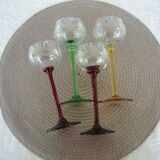 Set de 4 verres calices en cristal taillé