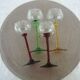 Set de 4 verres calices en cristal taillé