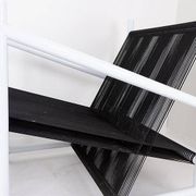 Indoor/Outdoor pair of Black/White Armchairs