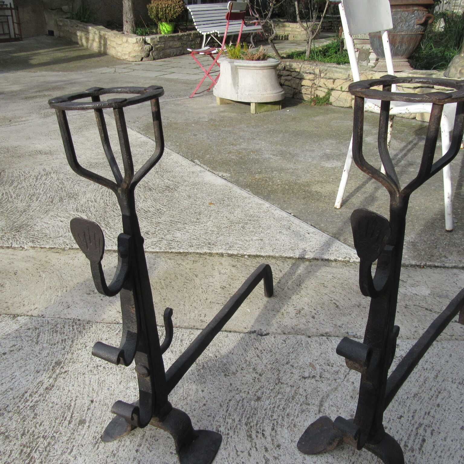 Pair of Chenets late 18th called landiers