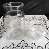 Clear glass jar