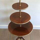 Round table of neoclassical style with triple plateaux 1940