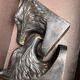 Pair of eagle bookends in patinated bronze – Art Deco style