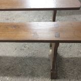 2 solid oak farm benches