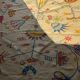Large beige Indian rug with floral patterns 196x137.