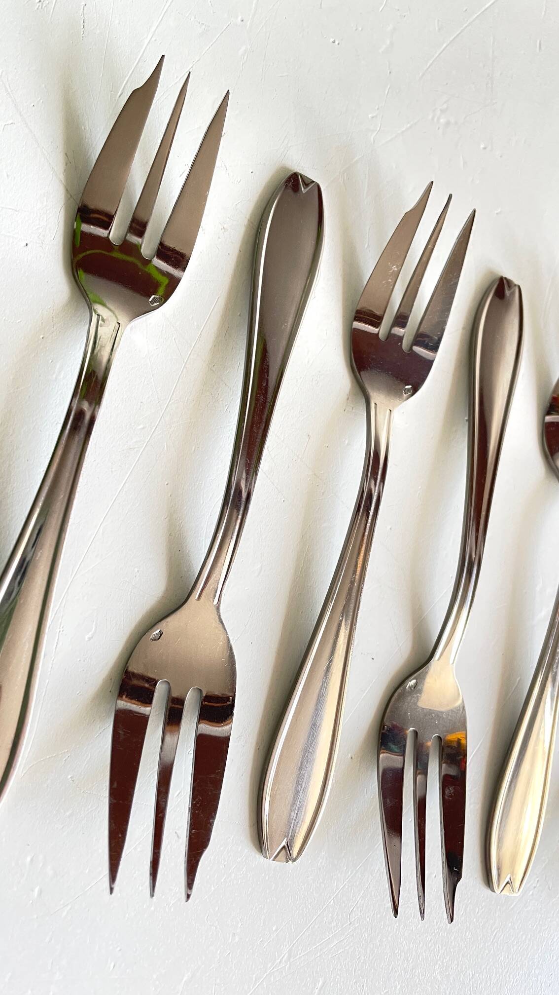 12 Fourchettes à DESSERT Inox Vintage