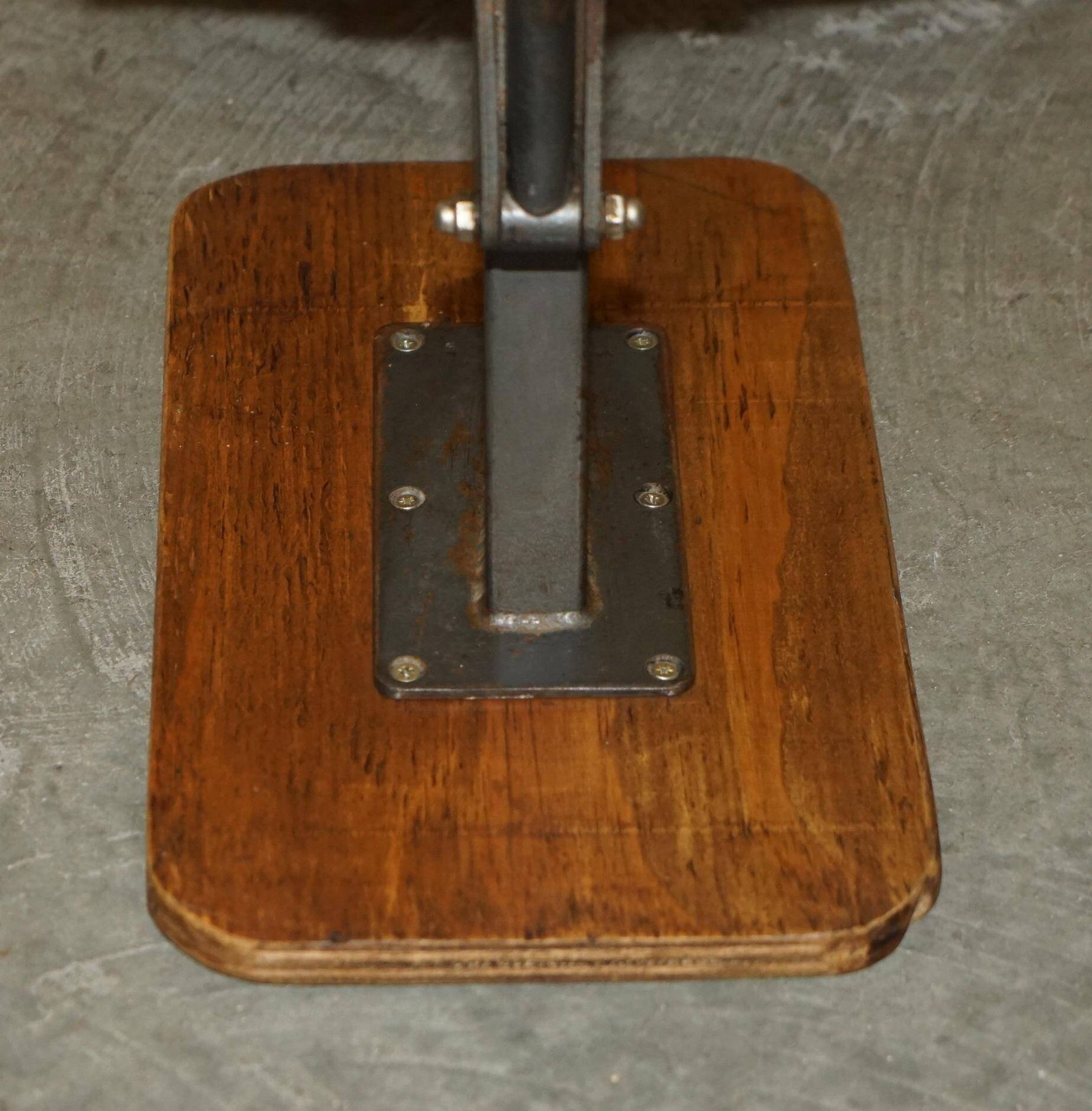 Six vintage mid-century modern folding stadium seats with new bases.